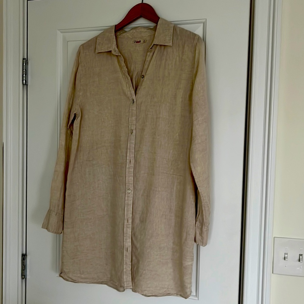 Faherty Gavin dress. 100% linen. Size M